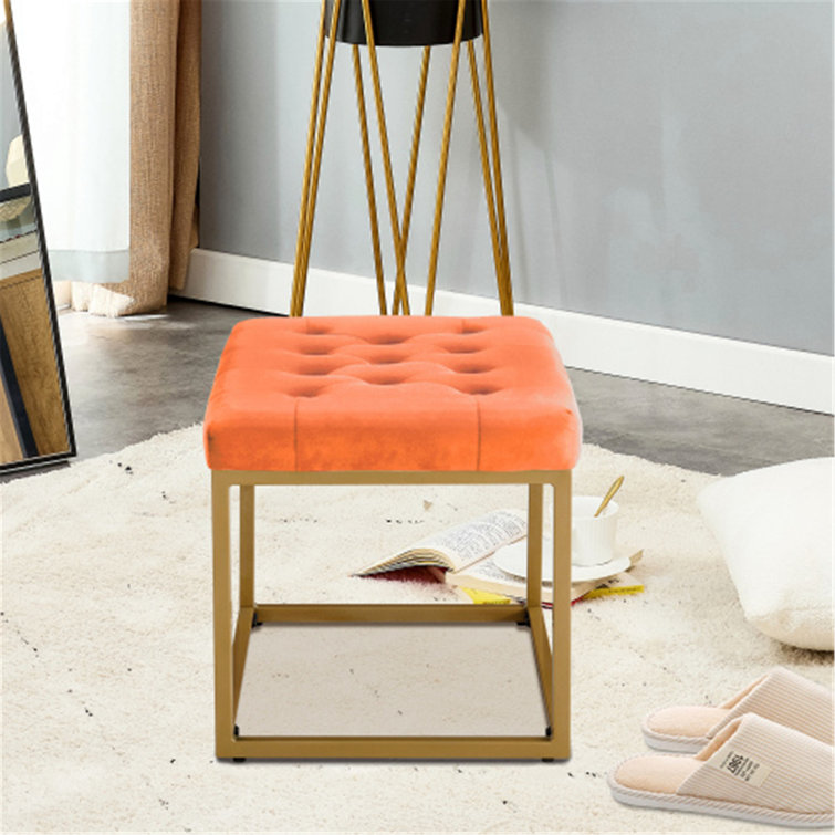 Low velvet online stool